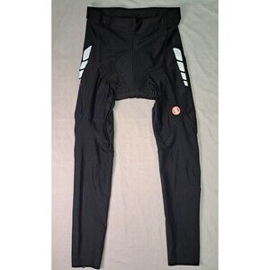 Souke Sports Men's XL Black Footless Cycling Tights Nylon Spandex Padded Biking